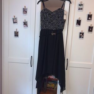 strapless lace dress